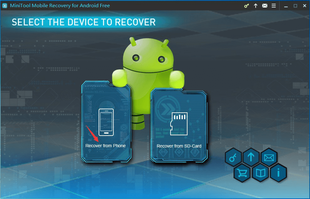 Select the device to recover