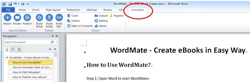 WordMate-Ebook Publishing software