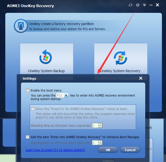 AOMEI-One-key-Recovery-Main-Interface