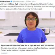 Eight-Year-Old Ryan Kaji Is Highest Paid YouTuber of 2019 with $26 Million