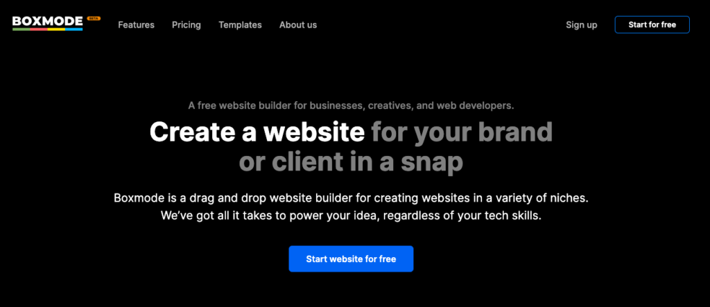 Boxmode-Website-Builder