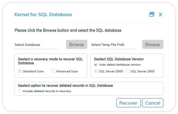 Kernel SQL Database Recovery