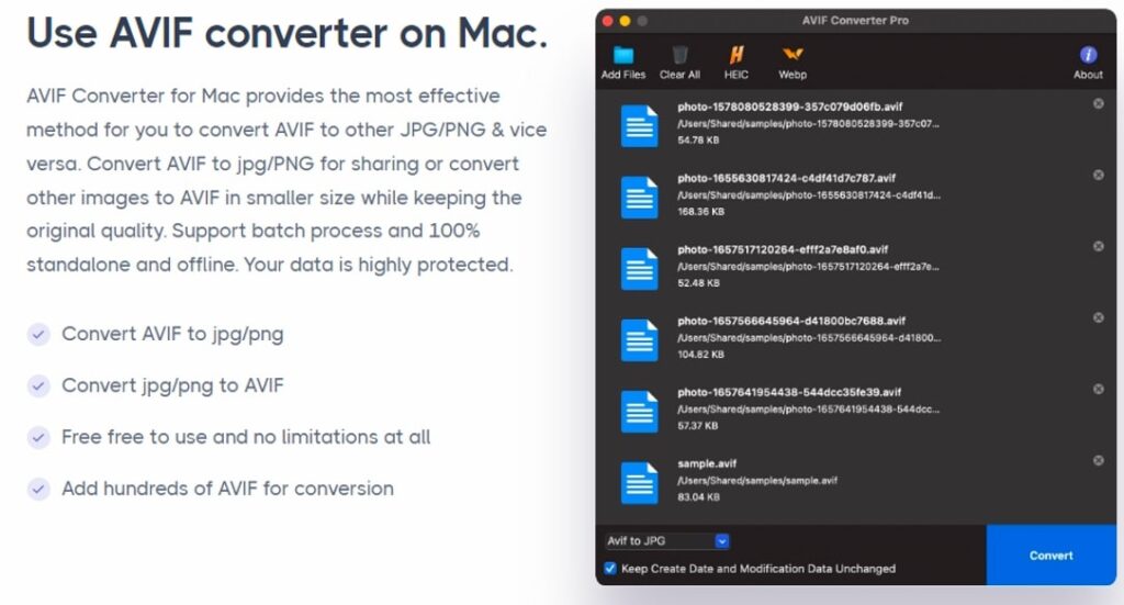 AVIF Converter on Mac