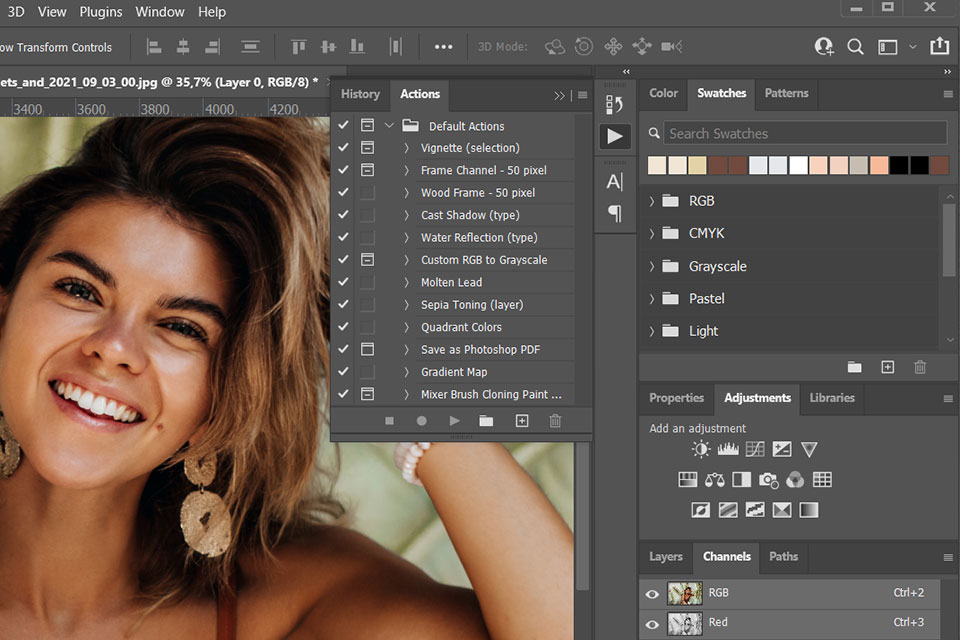 How to Install and Apply Photoshop Actions