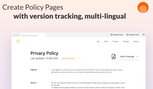 Create Policy Pages
